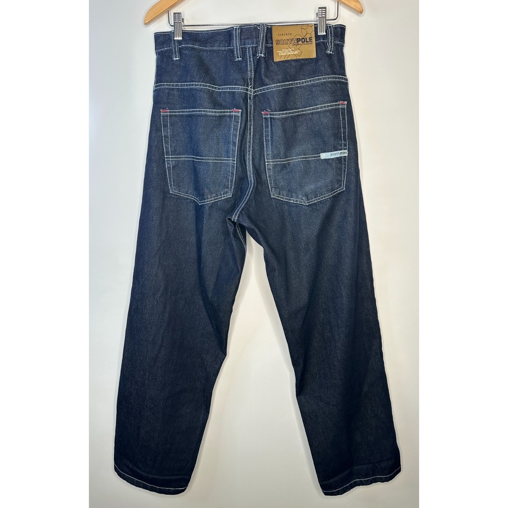 Southpole Authentic Collection Y2K Men's Baggy Wide Leg Jeans Dark Wash 32 x 33 - Picture 11 of 14
